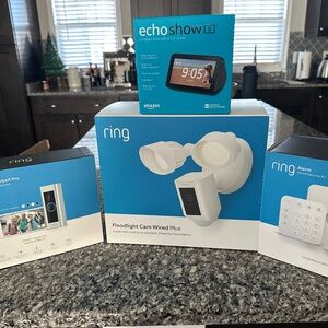 Ring Home Security Bundle + Echo Show 5 | Brand New in Box